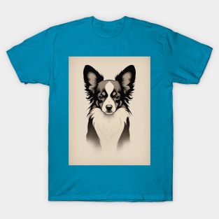 Papillon Dog 2 - Japanese Old Vintage T-Shirt